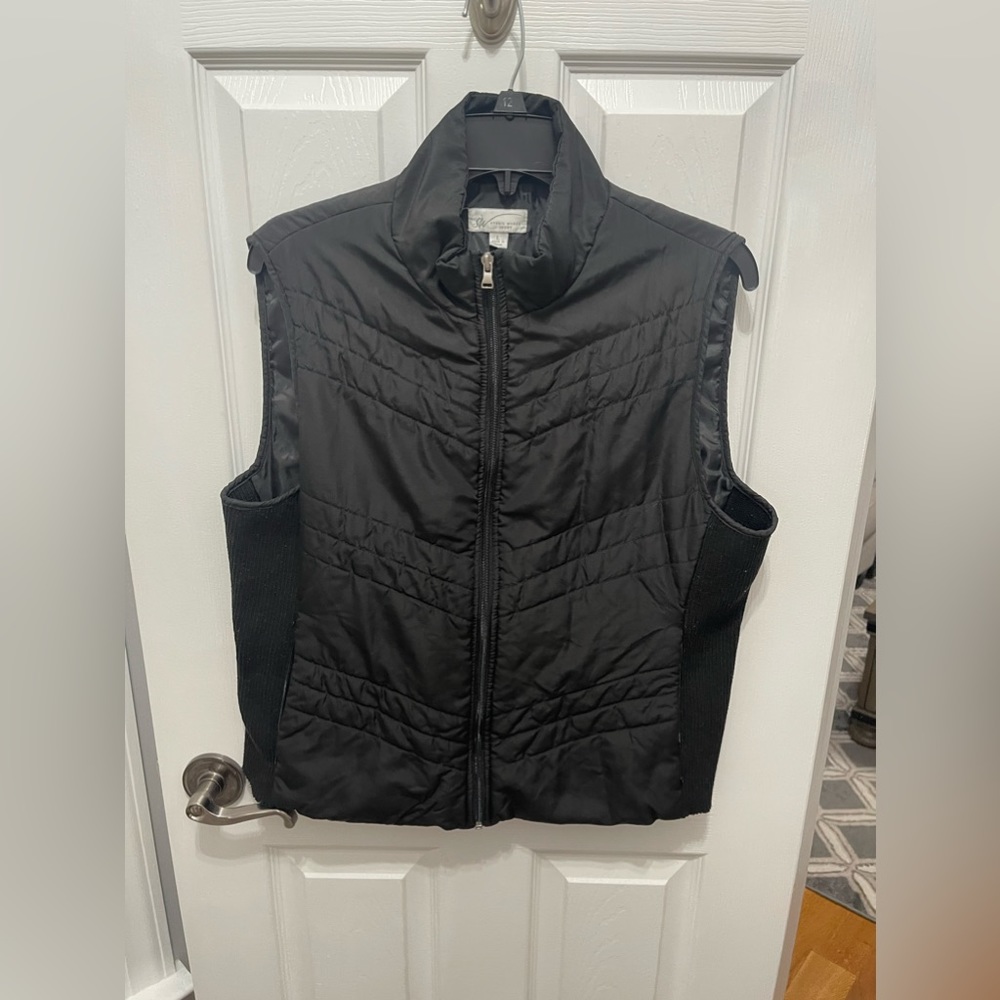 Elegant Black Quilted Women's Vest